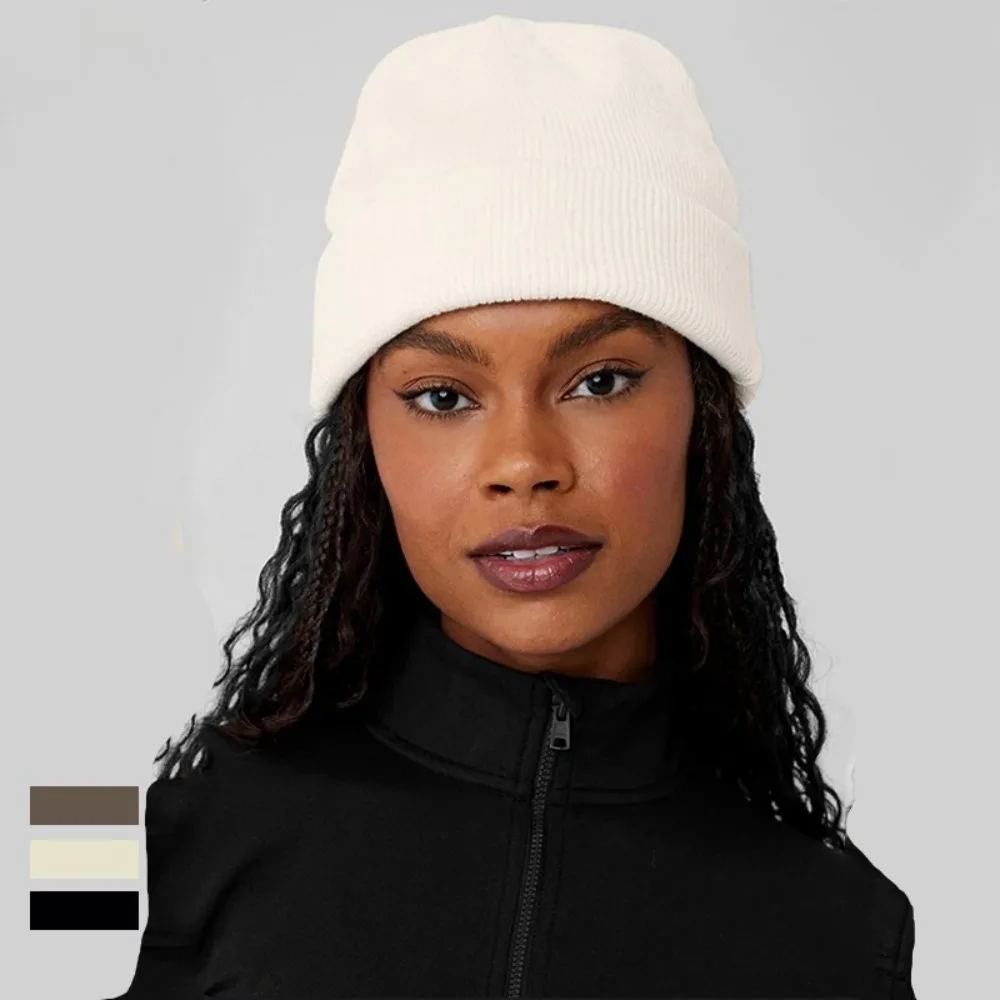 

New Light Luxury Sun Hat Knitted Hat Autumn and Winter Warm Hat Sports Windproof Embroidered Hat Wool Hat Cold Hat for Women'S
