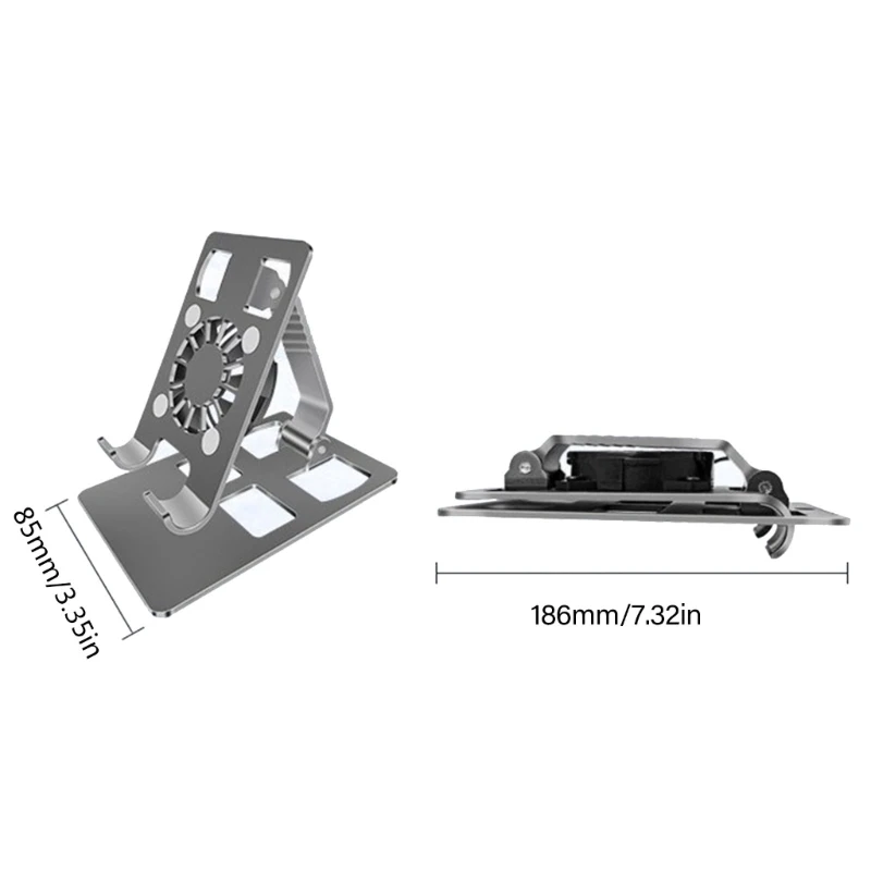 Cellphone Stand with Cooling Fan Desktop Phone Live Streaming Solution with Phone Cooling Fan,Adjustable Foldable