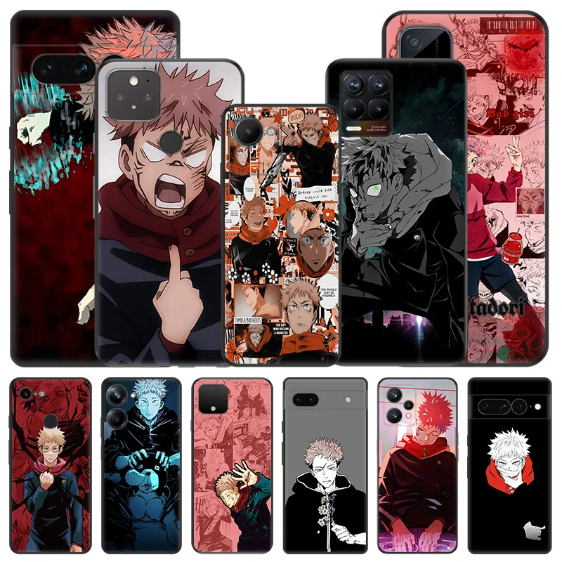 Soft Phone Cases For Pixel 8a 7a 6a 7 6 8 Itadori Yuji Jujutsu Kaisen Honor X8b X9b X7b 70 90 X6 X7 X8 X9 A Magic5 Matte Cover