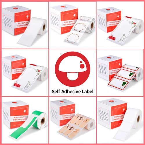 Phomemo-papel adhesivo de etiquetas autoadhesivas, serie rectangular blanca, para impresora de etiquetas Phomemo M110 M220, identificación impermeable