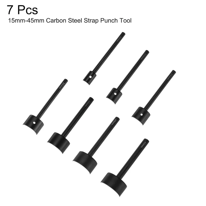 

LICE-7 шт. полукруглый дырокол для кожи, 15–45 мм, полукруглый дырокол из углеродистой стали для изготовления ремня, кошелька и сумки