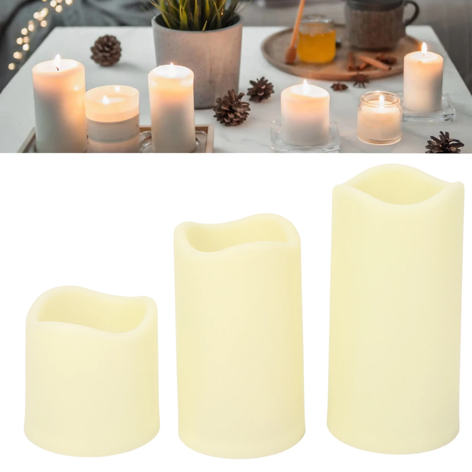 LED Candle Light Timing Multi Modes Electronic RGB Flameless Candles with Remote Control for Wedding Party LED Candle Light