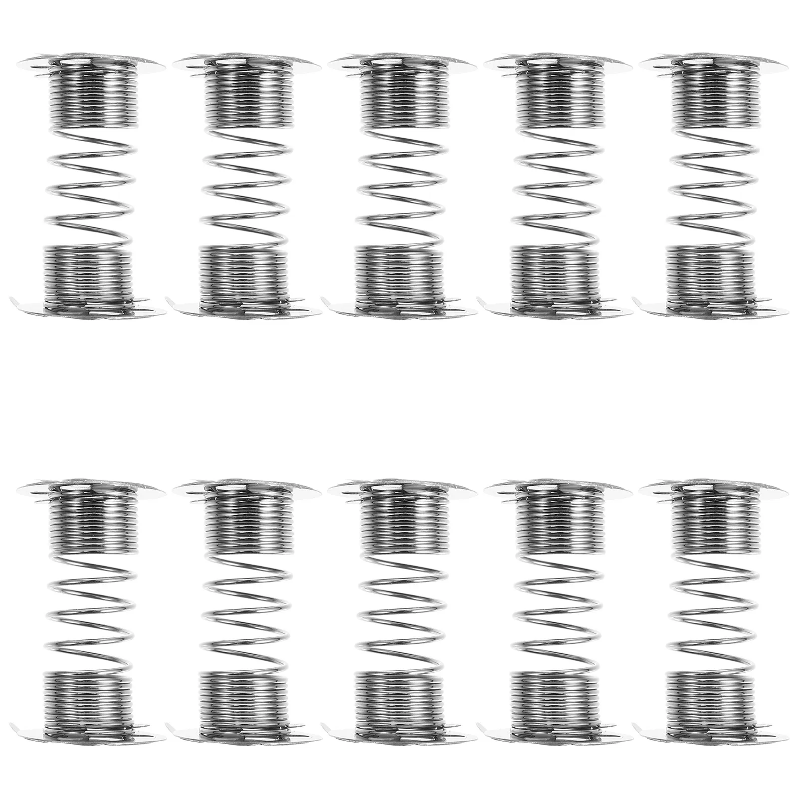 

10Pcs Spring Base Dashboard Headholder Car Bobblehead Base for DIY Shaking Head Car Ornament Metal Adhesive Mount