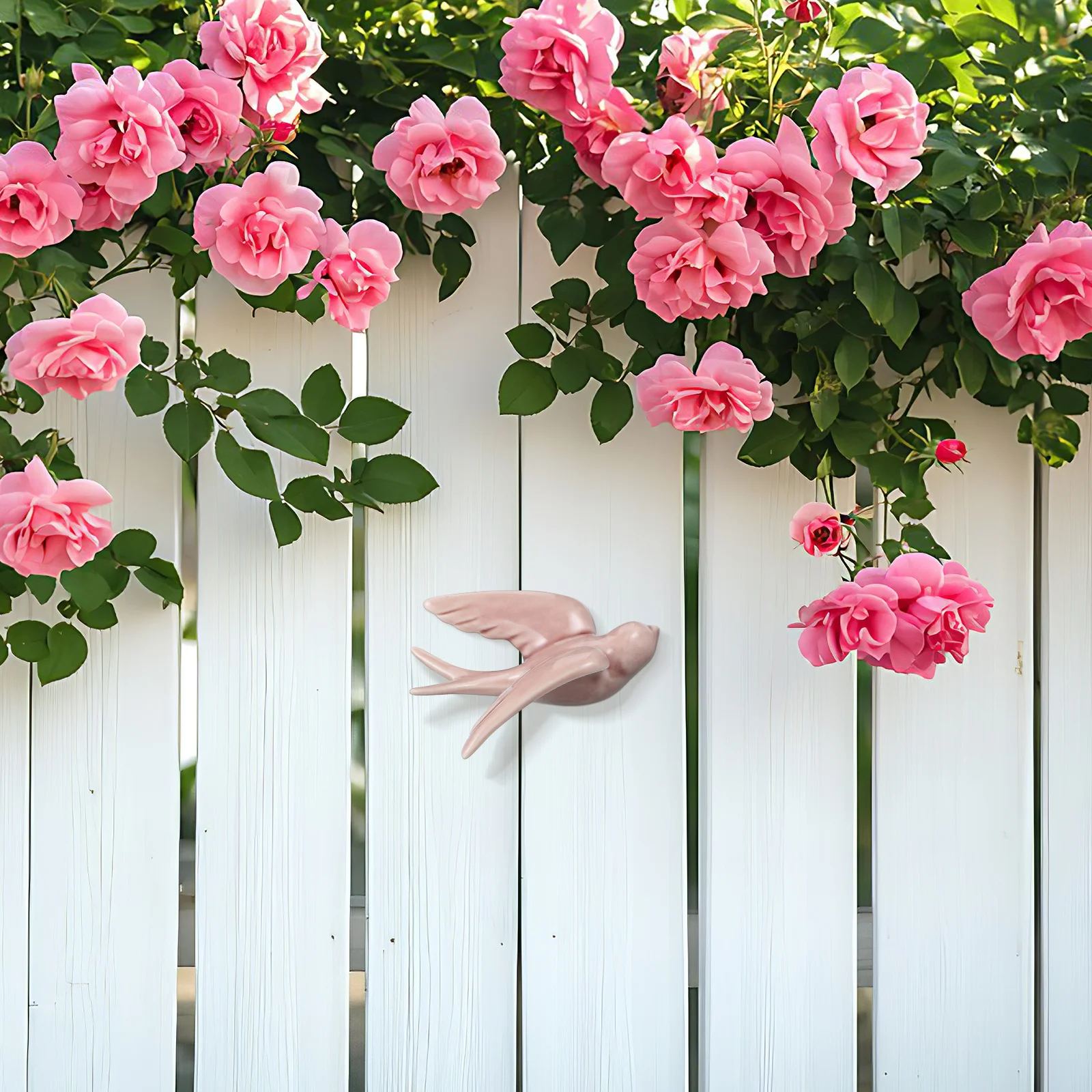 

1Pcs Ceramic Wall Mounted Hanging Swallows Multicolor Glaze Craft Unique Birds Decor for Indoor Outdoor Space Garden Coffee Shop