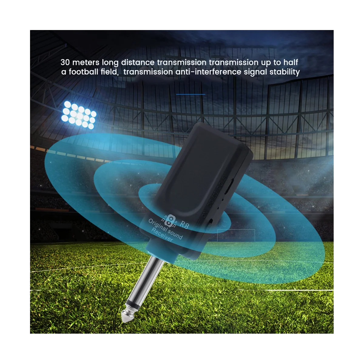 Speakers Sound Instruments Bass Keys Electric Guitar Electronic Blow Tube Saxophone Wireless Audio Transceiver,Black