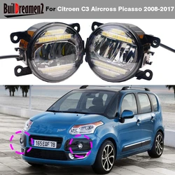 2 Pieces Car Right + Left Canbus LED Fog Light Assembly DRL Daytime Running Lamp For Citroen C3 Picasso Aircross 2008-2017