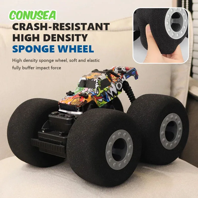 2.4G Sponge Wheel Stunt Car Climbing Off-Road Racing Remote Control Machine Toy Car Toys for Children Kids Gift Rc Drift Indoor