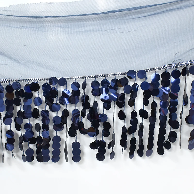 

3/6/9Yards 17cm Long Bead Fringe Sequin Lace Wedding Dress Decor Tassel Clothing Trimmings Stitching Fabric DIY Sewing Accessory