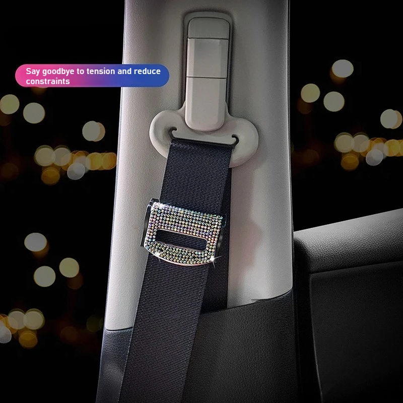 2pcs General Motors Seat Belt Clips with Adjustable Limiters, Fixed with Anti Slip Bucklefor Women Men, Car Accessories Interior