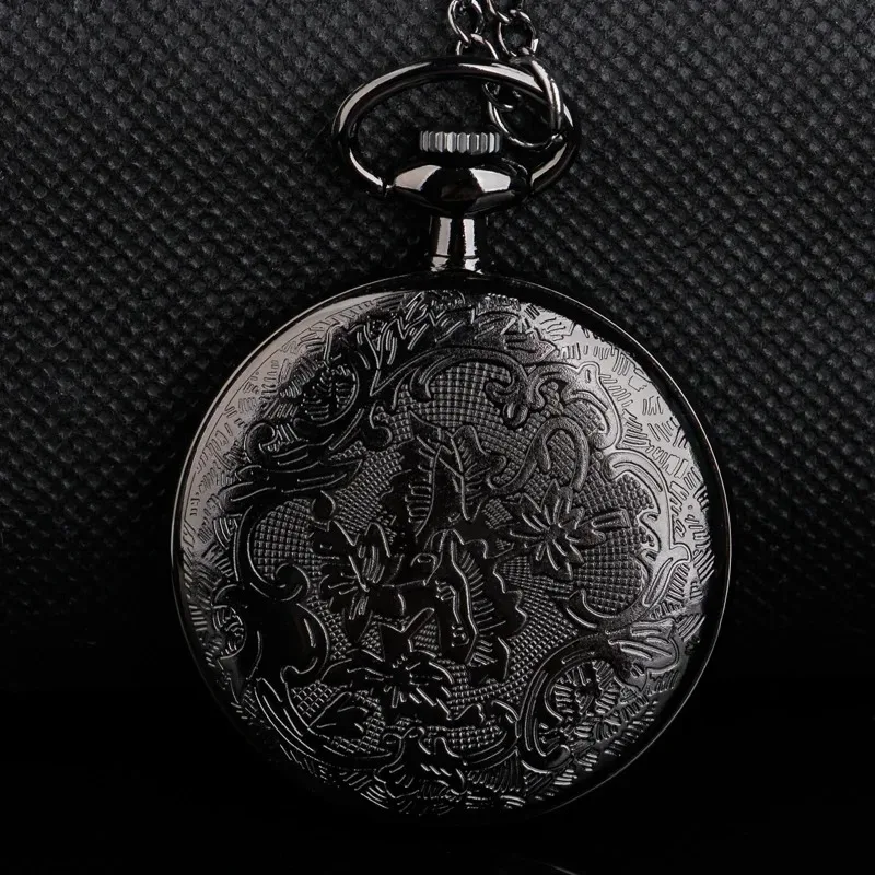 シンプルなクォーツ懐中時計 チェーン付き アナログ ネックレス ペンダント 彫刻入り懐中時計 ギフト メンズ レディース