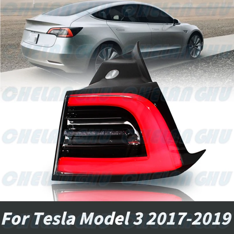 

LED Tail Light For Tesla Model 3 2017 2018 2019 Right Outer Side 3 Pins Rear Lamp Turn Light Car accessories