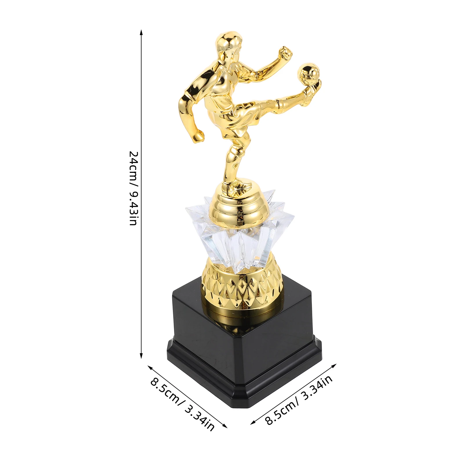 Goldene Trophäe, Fußballpreis, Kunststoff, Fußballmeisterschaft, Andenken, Jugendliga, Feier, Mitbringsel, Kindersporterkennung