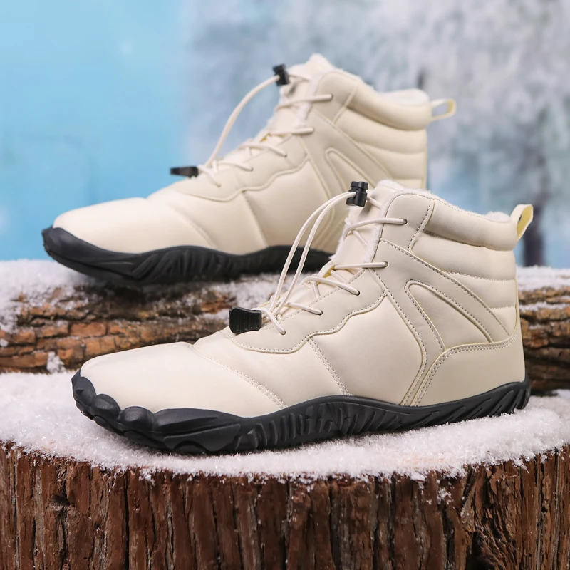 

New Winter Booties Men Snow BareFoot Casual Shoes Outdoor Work Shoes Ladies Warm Fur Men Ankle Shoes Male Snow Boots Big Size 48