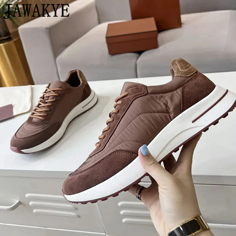 Man's Casual lace-up Sneakers Shoes Hot Sale Comfortable Loafers Flat Shoes Italian Brand Trainers Walking Shoes For Men