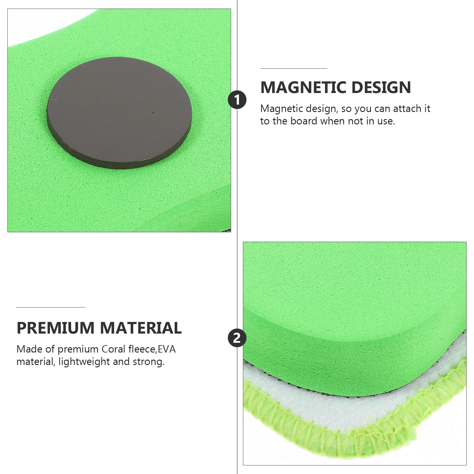 10 個磁気プレートワイプ無塵黒板ワイパー学用品ホワイトボード消しゴムクリーナー