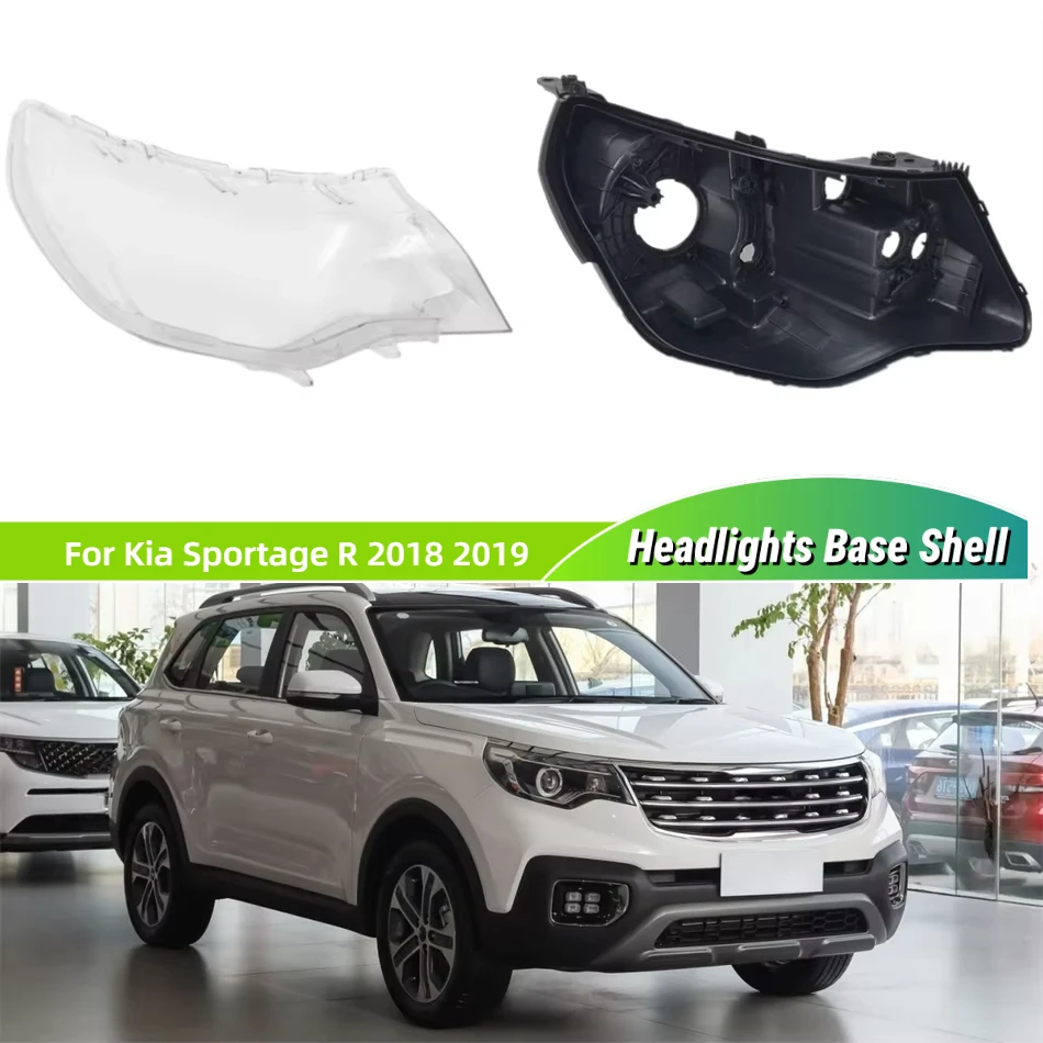 

For Kia Sportage R 2018 2019 Automotive Accessories Car Base Head Lamp Shell Headlight Base Headlight Lampcover Caps