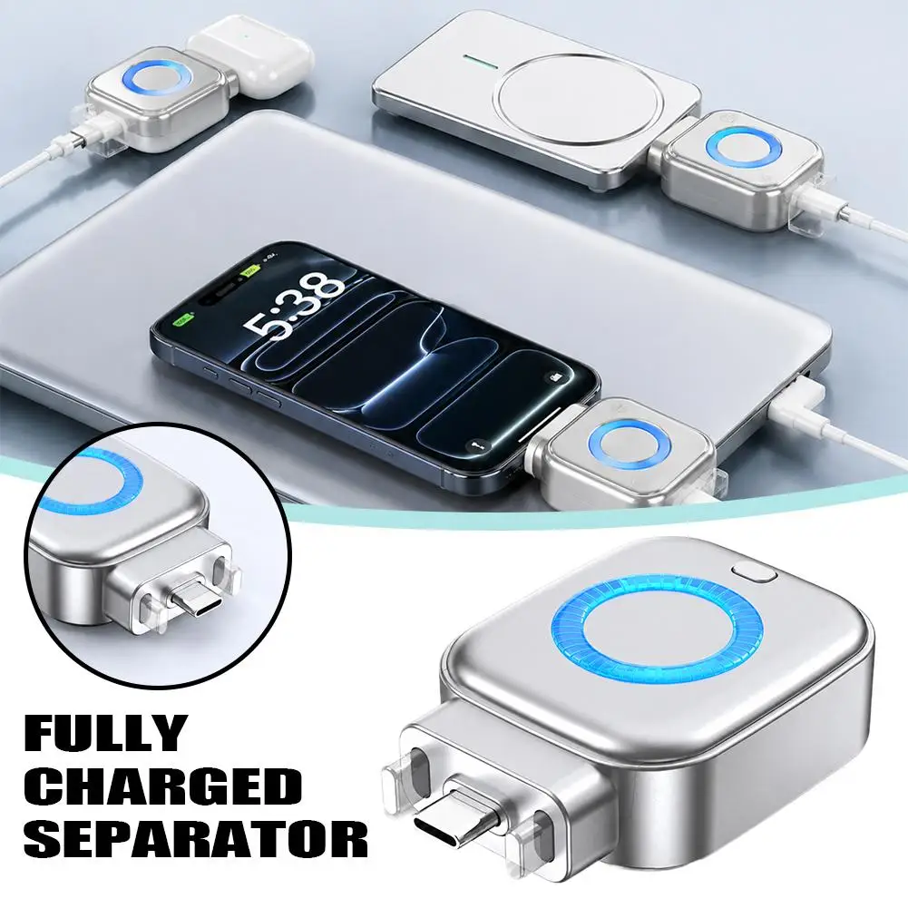 140W Smart Auto-Disconnect Charger Adapter, AI Recognition Overcharge Protection Device for Phones Auto Stop Overcharge