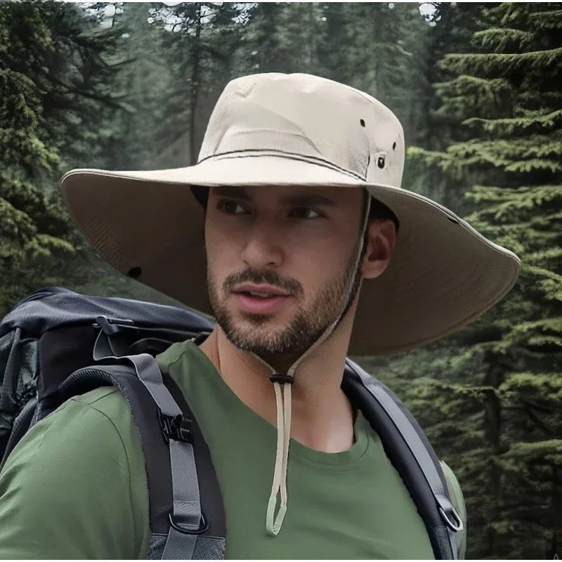 Outdoor Bergbeklimmen Vizier Western Cowboy Hoed Vrouw Kan Japanse Vissershoed Mannelijke Zomer Wandeltocht Big Kroonlijst Ha