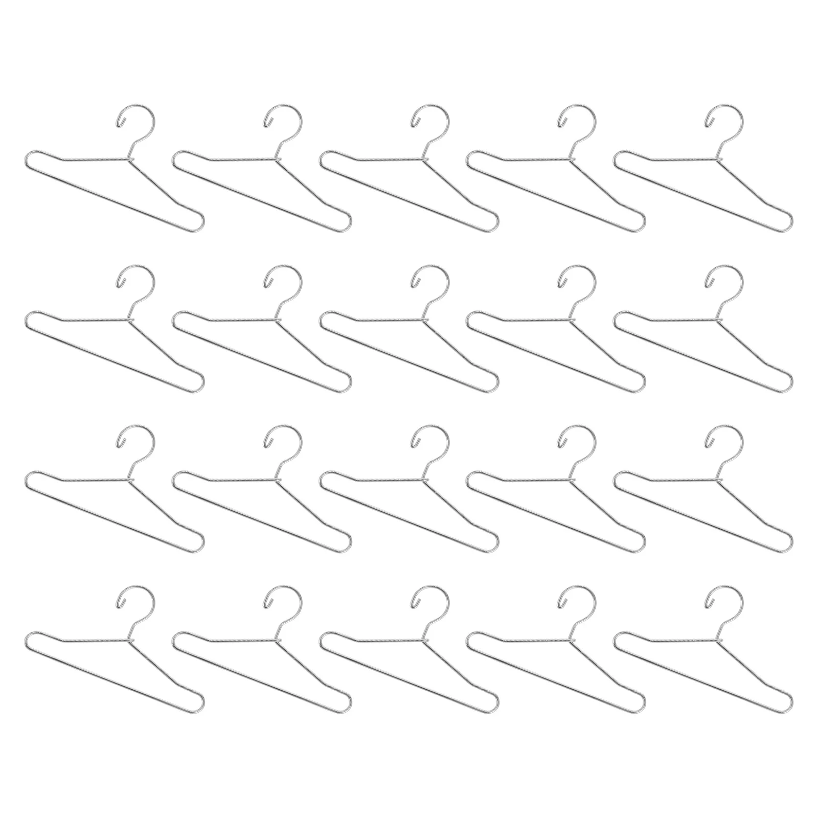 

20 Pcs Hanger Clothes Rack Dress Holding Coat Display Organizer Metal Small Dolls Holder for Storage