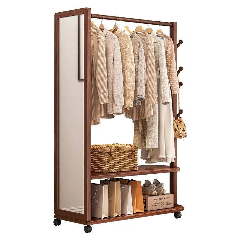 

The mirror falls to the ground, and the girls' bedroom ins wind coat rack is equipped with fitting.