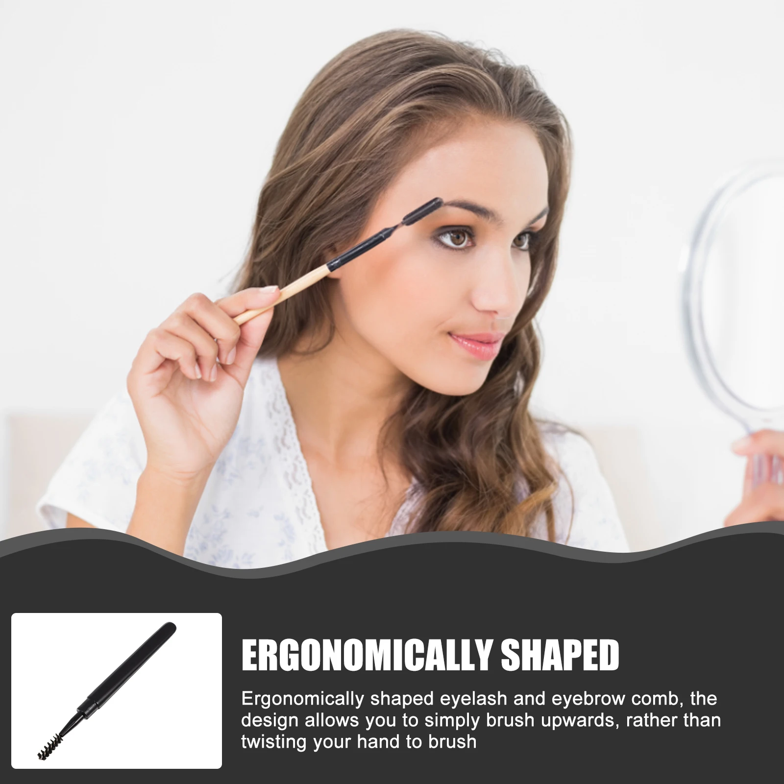 แปรงปัดขนตา 6 ชิ้น ขนแปรงพลาสติกอ่อนโยนต่อผิว แปรงปัดขนตาและคิ้ว อุปกรณ์แต่งหน้า แปรงมาสคาร่า จับง่าย พกพาสะดวก ใช้ได้ทั้งที่บ้านและระหว่างเดินทาง