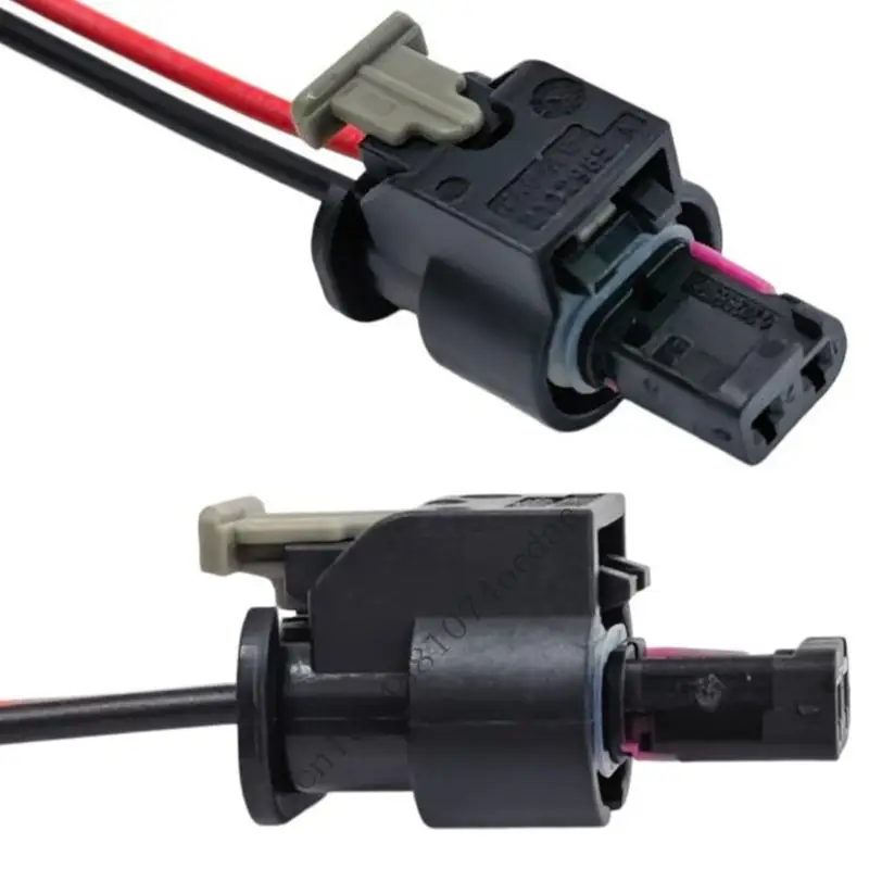 Side Marker Light Connector Plug Plastic Housing Wire Pigtail Replacement Set with Metal Terminals, Attached Leads, and 4