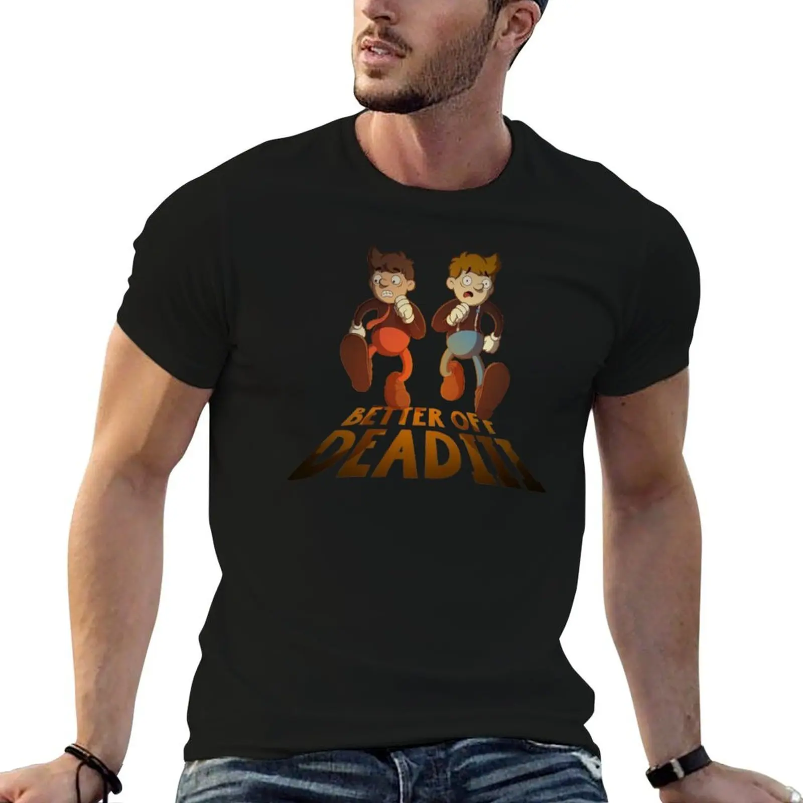 Josh A and Iamjakehill - Better off Dead III T-Shirt blacks luxury designer black t-shirts for men