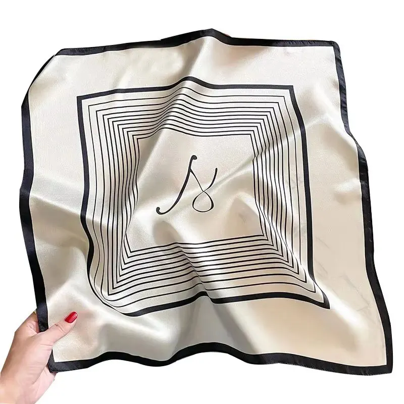 

Новинка 2025 года, шарф, 100% шелковая бандана, женские квадратные шарфы, элегантная весенняя повязка на голову высокого качества, хиджаб, шали, платок, головной платок