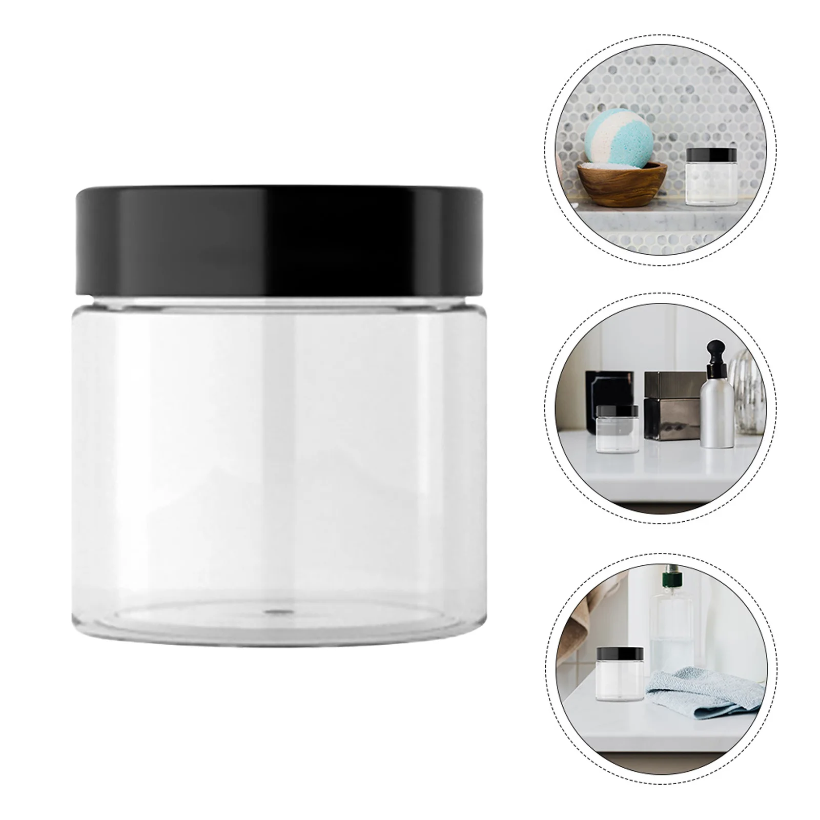 2pcs 50Ml Portable Cream Box For Travel Plastic Container Refillable Cream Storage Bottle Mini Makeup Jar