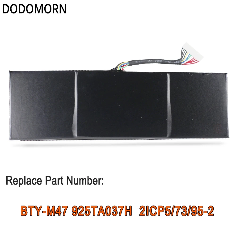 DODOMORN BTY-M47 노트북 배터리, MSI GS40 6QE-006XCN 6QE-013BE 6QE-015FR 6QE16H11 GS43-6RE-025AU MS-14A1 MS-14A3 61.25Wh