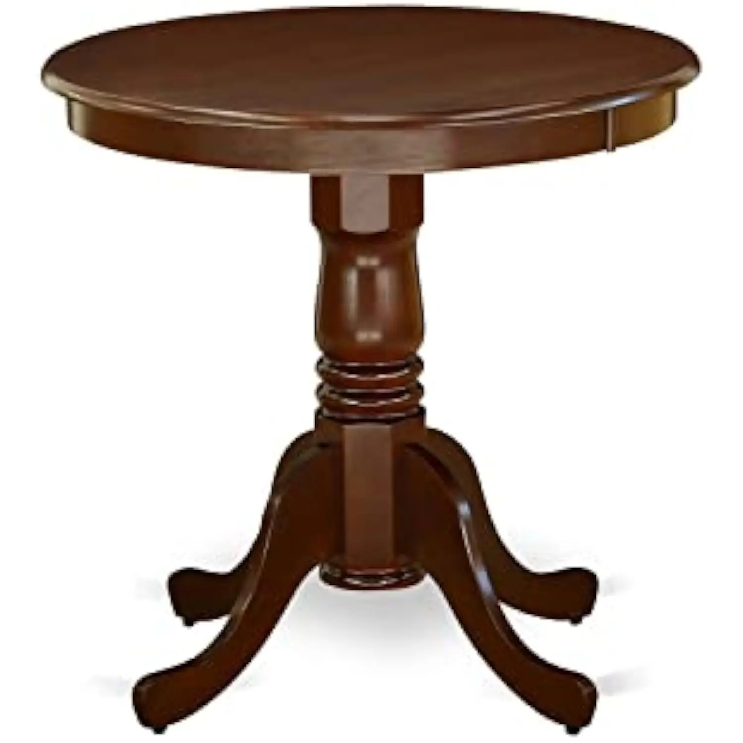 

EMT-MAH-TP Eden Dining Room Table - a Round kitchen Table Top with Pedestal Base, 30x30 Inch, Mahogany