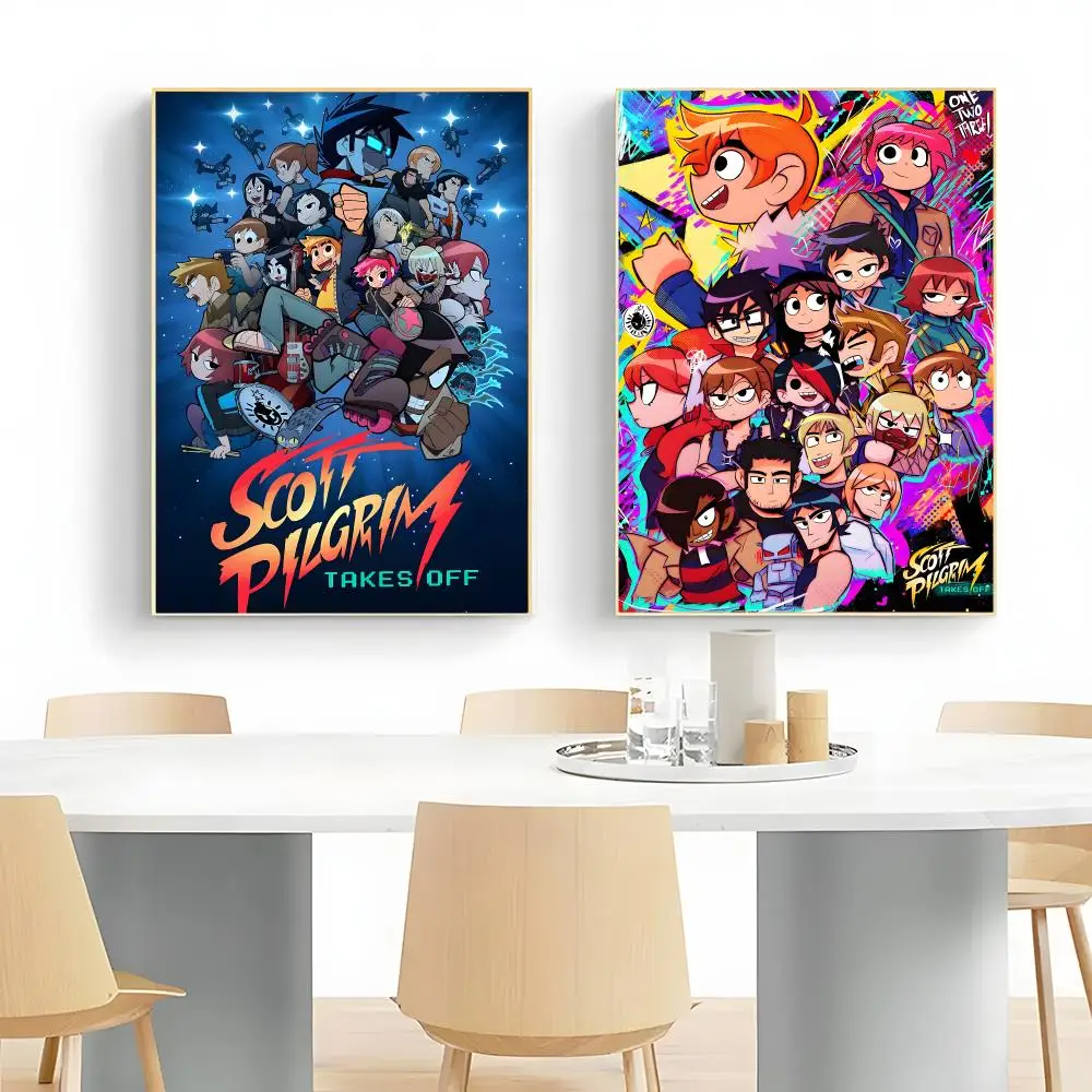Comic Series S-Scott Pilgrim Poster Wall Art Print Decorative Mural Home Decor Gift Unframed