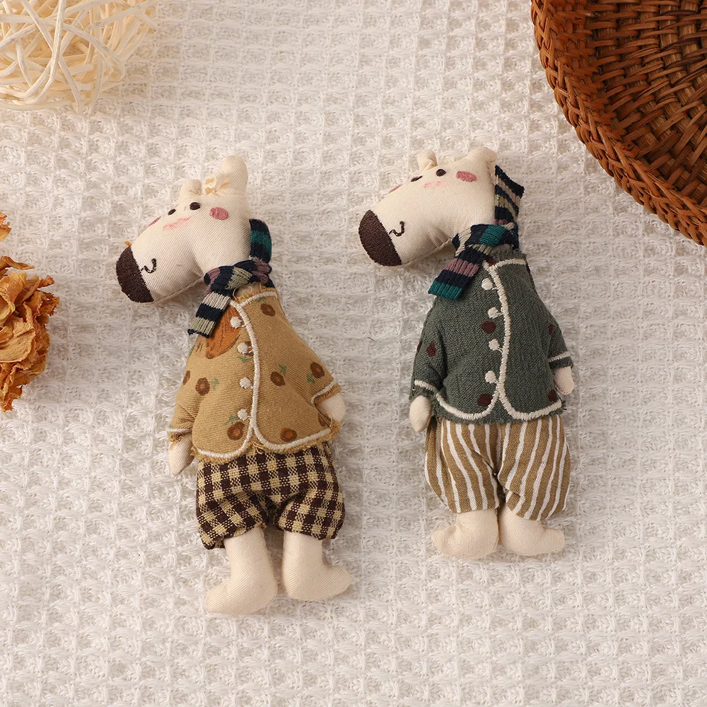 Brooch Pin DIY Accessory Vintage Giraffe Cotton Filled Cloth Kids Clothing Shoes Hats Decoration Cartoon Animal Charm Tiny Light