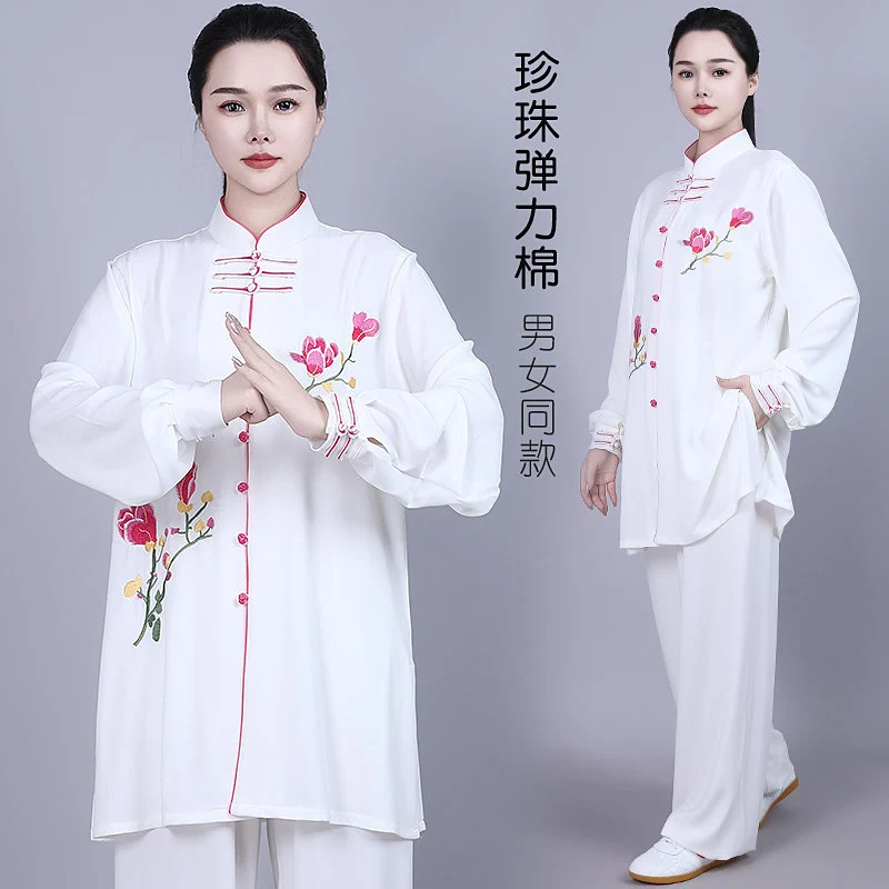 Women's Tai Chi Suit Spring/Autumn Martial Arts Training & Competition Wear for Morning Exercise Stage Performance Adults