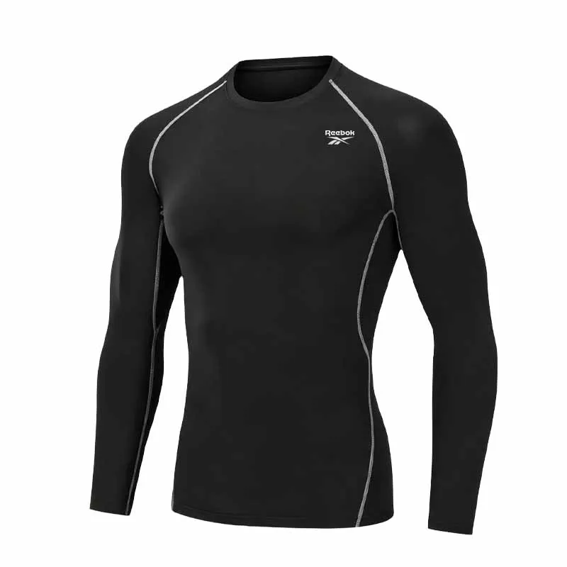Reebok logo new style men's running sports T-shirt compression fitness set tight training sports and fitness running set