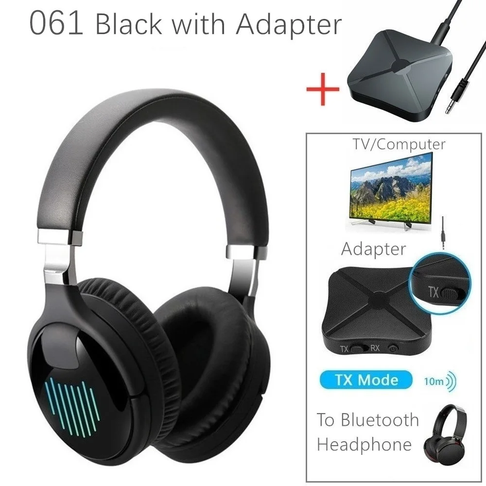 Shoumi Drahtlose Kopfhörer Günstiges Bluetooth-TV-Headset mit Bluetooth-Adapter Fernseh-Kopfhörer für TV-Computer-Adapterhelm – Detail 11