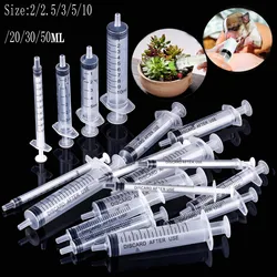 5pcs/10pcs 2ml-50mL Plastic No Needle Syringe Measuring Cubs Nutrients Syringe For Ink Cartridge Pets Cat Feeders