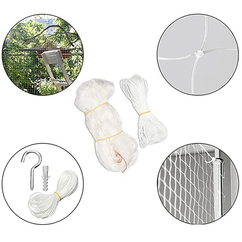 Cat Safety Protection Fence Pet Anti-Fall Netting Fence Cat Dog Nylon Protective Transparent Mesh Nylon Balcony Protective Fence