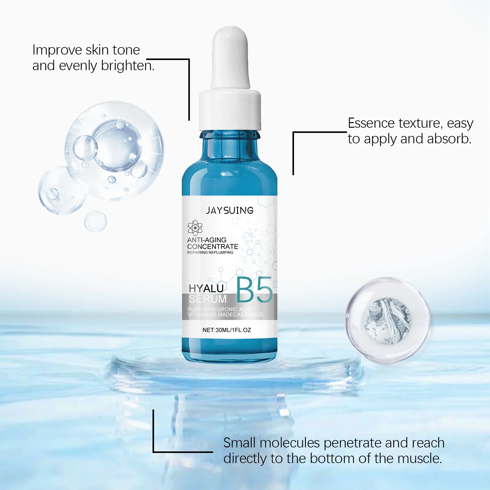 Firming B5 Serum, Nourishing Face Serum with B5 Essence for Enhancing Skin Elasticity and Reducing Fine Lines and Wrinkles