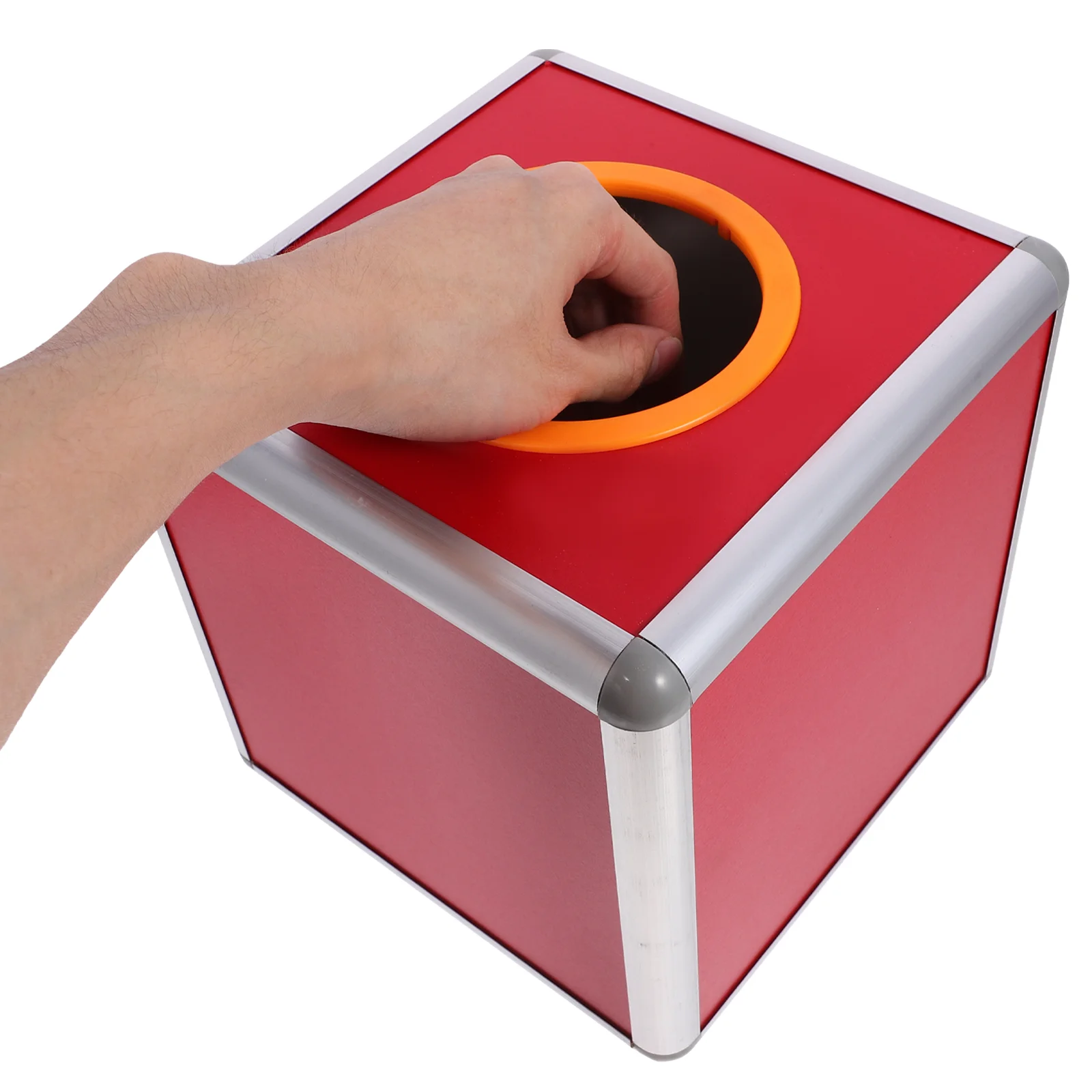 1Pc 20cm Box Draw Box Aluminium Alloy Lottery Box Storage Bin Promotional Lottery Ball Box Aluminum Alloy Box