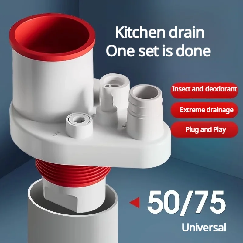 

Anti-Odor Kitchen Sink Drain Stopper Plug Seal - Prevent Sewer Smell & Backflow, Universal Fit 1.5 2 3 Inch Pipes for Bathroom B