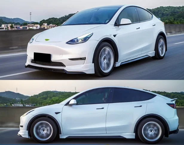 High Quality Bumper forTesla Model Y Upgrade Yofer Style Front Lip Rear Diffuser Side Skirts Spoiler ABS Car Parts Conversion