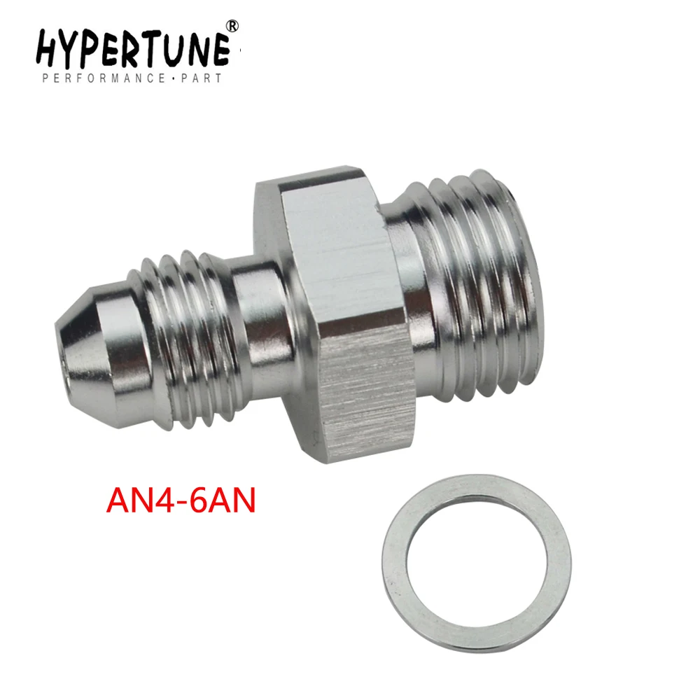 Hypertune - AN4-6AN MALE to Straight Cut Male AN4-6AN Fittings Adaptor + gasket HT-SL920-04-06-071