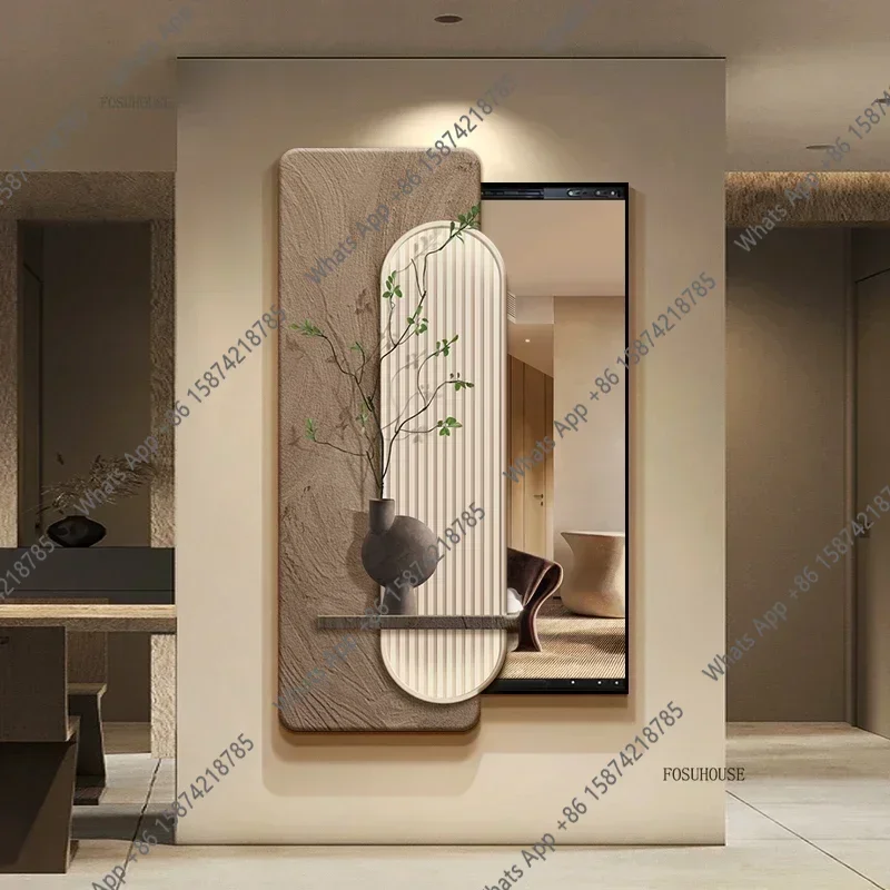 X5 68 Modern Chinese Push And Pull Full-length Mirror Porch Decoration Painting Can Close The Shielding Mirrors Hidden Invisible