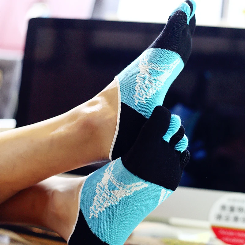 Five-finger Socks Men\'s Cotton Boat Socks Anti-drop Comfortable Breathable 5 Toe Socks Set Summer Cotton Thin