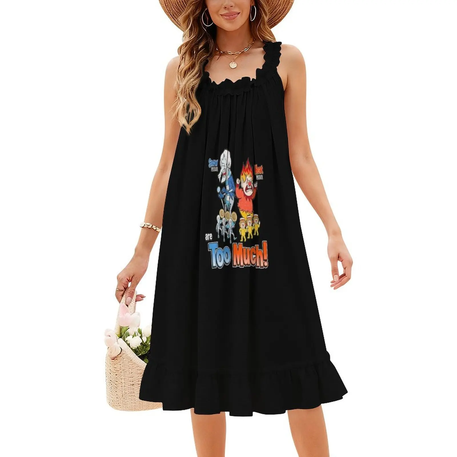 فستان عطلة مثير من Snow Miser للنساء على الشاطئ وحفلات أعياد الميلاد فستان قصير لعيد الميلاد وعيد الميلاد والحرارة فستان الثلج للفتيات #4