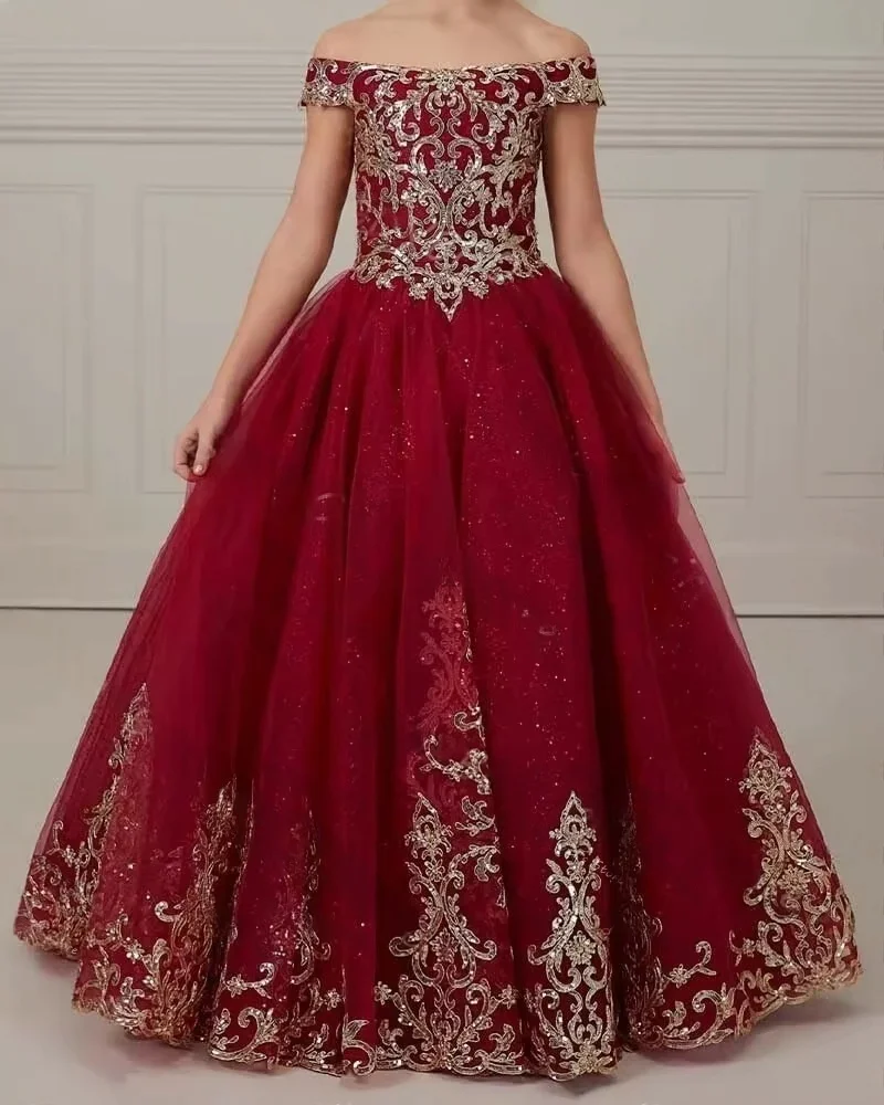 jdy-abito-da-ragazza-di-fiore-dorato-abito-da-sposa-per-bambini-con-spalle-scoperte-abito-da-principessa-con-applicazioni-in-pizzo-abito-da-prima-comunione-scintillante