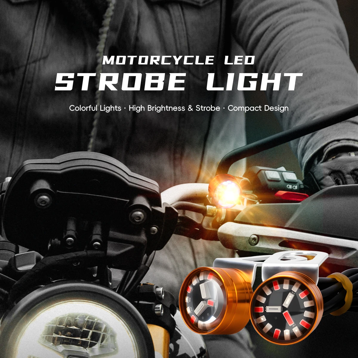 2PCS car motorcycle Eagle Eye LED warning lights Three colors 4014 18Led Strobe light universal license plate light signal light