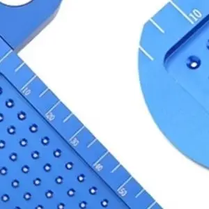 Aluminum Alloy For t Shaped Woodworking Gauge 160mm LengFor 1mm Hole tervals 5mm For to 162mm Range Blue Finish