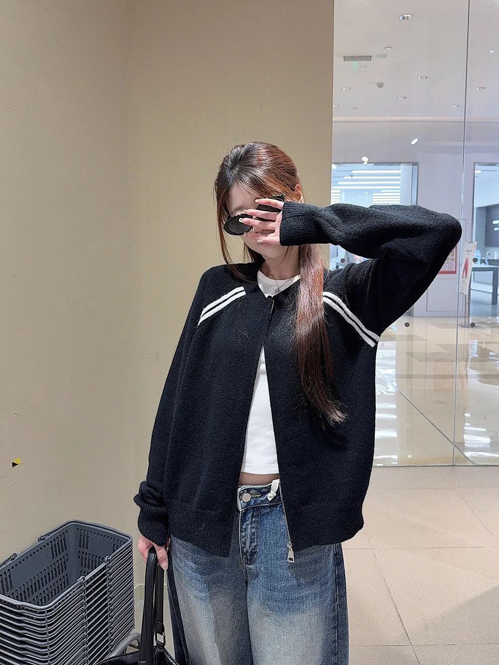 البلوزات لاعبا بالأزرار النسائية مزدوجة البريدي معرض جزيرة التطريز طباعة خط عيد الميلاد الاحتفال فاسق موضة الدافئة الحرارية مثير #6